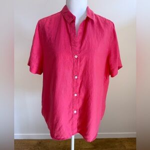 Tommy Bahama 100% Linen Short-Sleeve Button-Down Shirt size Medium Summer Staple